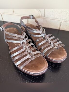 Dansko Dana Strappy Leather Platform Sandals Women Bronze  Shoes EU 43 US 12.5